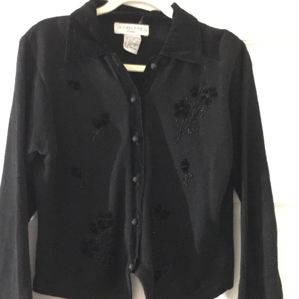 Black Beaded Sweater